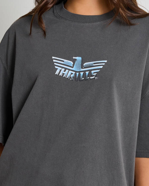 Thrills Polished Wings Oversized T-Shirt for Womens