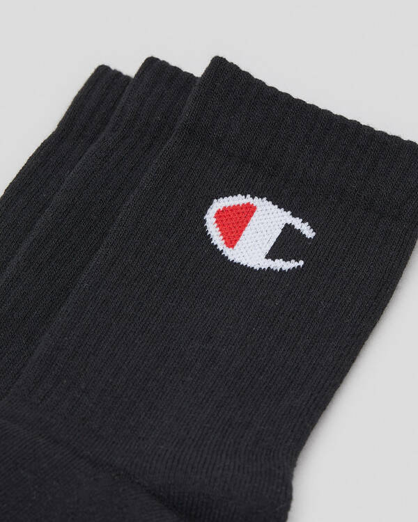 Champion Junior Boys' Medium Sport C Logo Crew Socks 3 Pack for Mens