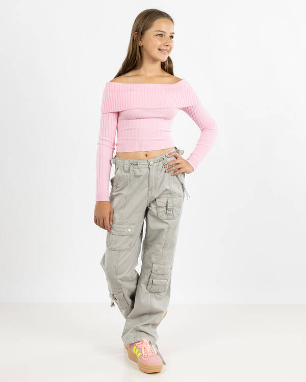 Ava And Ever Girls' Ari Off Shoulder Knit Top for Womens
