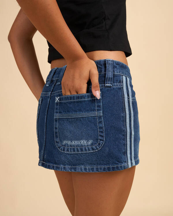 Rusty Flip Mommy DIY Low Rise Mini Denim Skirt for Womens