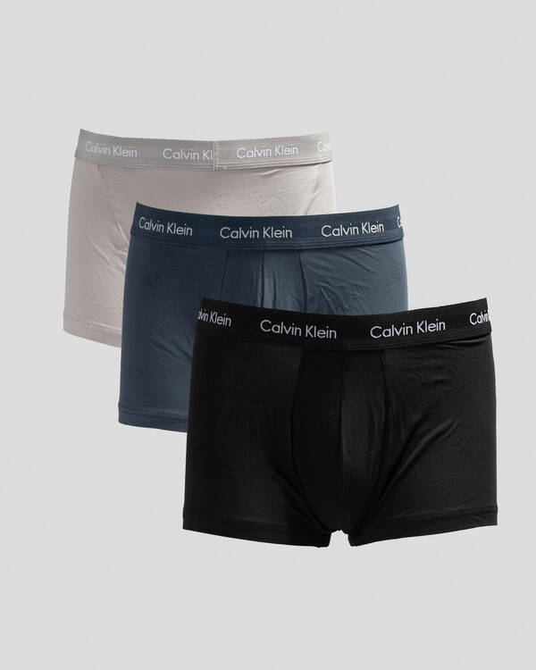Calvin Klein Cotton Stretch Low Rise Trunks 3 Pack for Mens