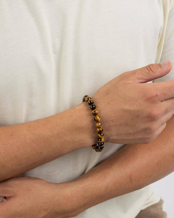 Classics 77 Tiger Eye Beaded Bracelet for Mens