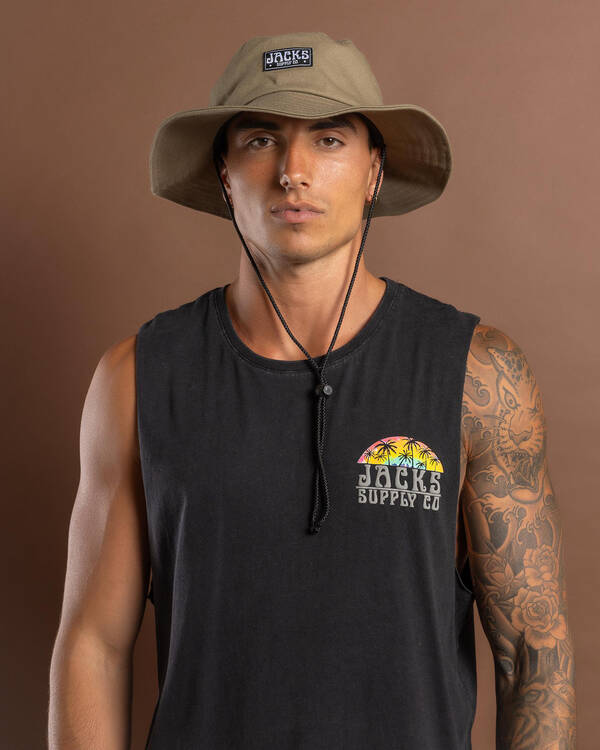 Jacks Contour Wide Brim Hat for Mens