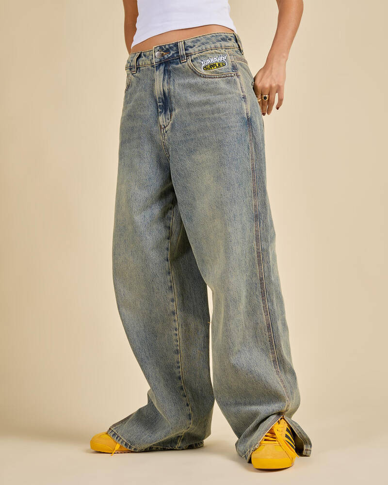 Worship Supplies Messenger Bag Baggy Split Jeans for Womens