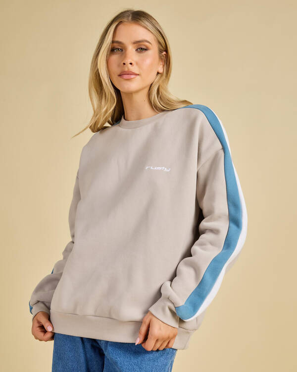 Rusty Racing Stripes 2.0 Crewneck Sweatshirt for Womens