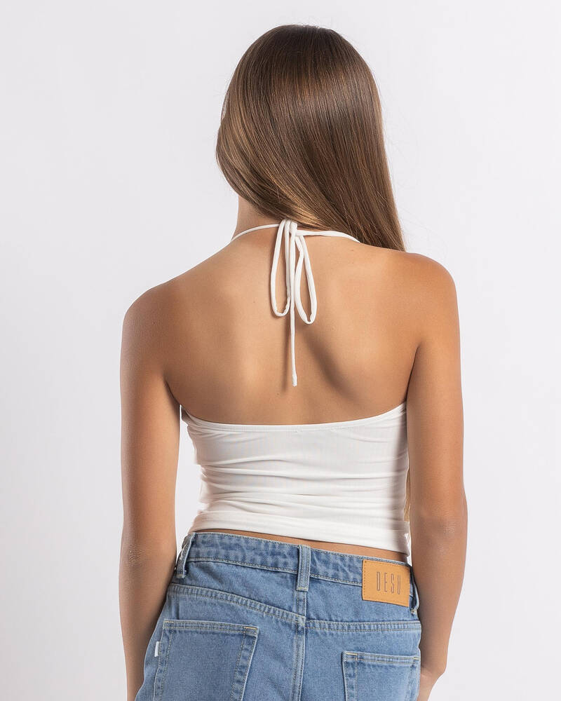 Ava And Ever Girls' James Mesh Halter Top for Womens