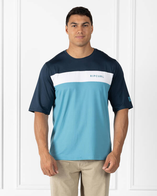Rip Curl Undertow Short Sleeve Rash Vest for Mens