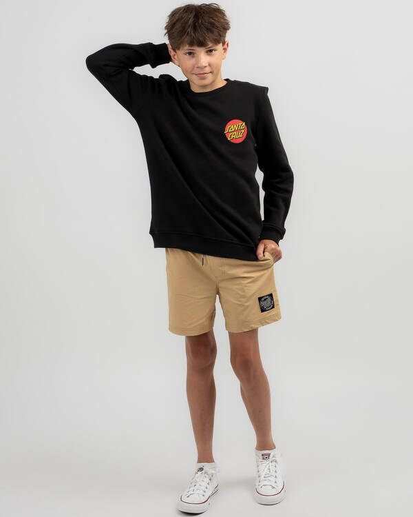 Santa Cruz Boys' Classic Dot Chest Crew Neck Sweatshirt for Mens