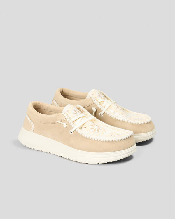 HEYDUDE Wendy COMF Suede Shoes for Womens