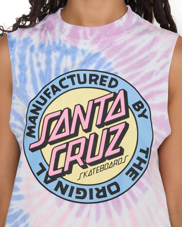 Santa Cruz Girls' MFG Dot Front Muscle Tank Top for Womens