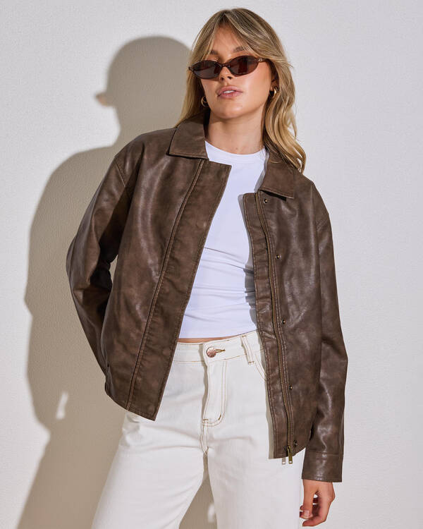 Ava And Ever Harley Faux Leather Jacket for Womens