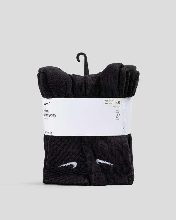 Nike Boys' Everyday Crew Socks 6 Pack for Mens