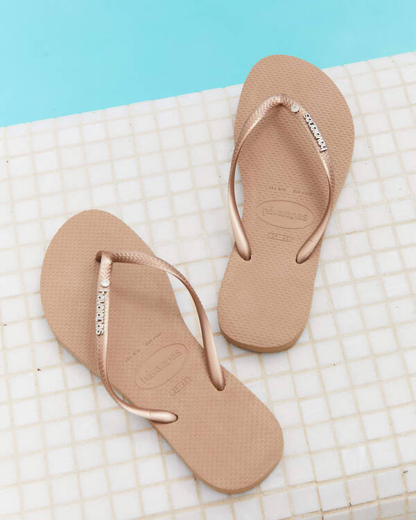 Havaianas Slim Metal Crystal Thongs for Womens