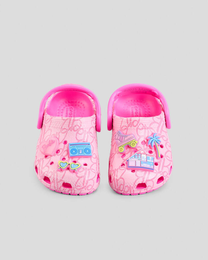 Crocs Toddlers' Mattel Pink Barbie Classic Clogs for Unisex