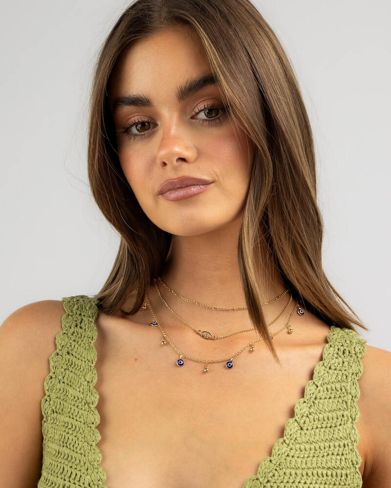 Karyn In LA Evil Eye Necklace Pack for Womens