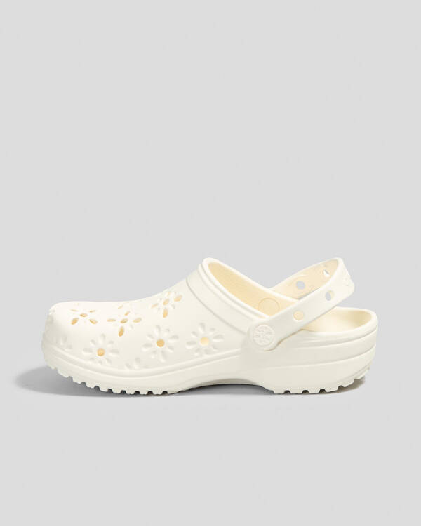 Crocs Classic Floral Cut Out Clogs for Womens