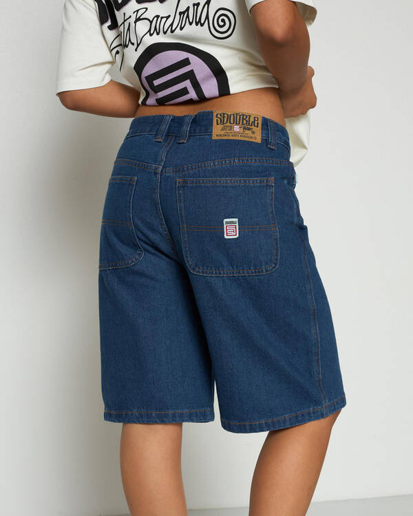 S-Double Womens Denim Standard Shorts for Womens