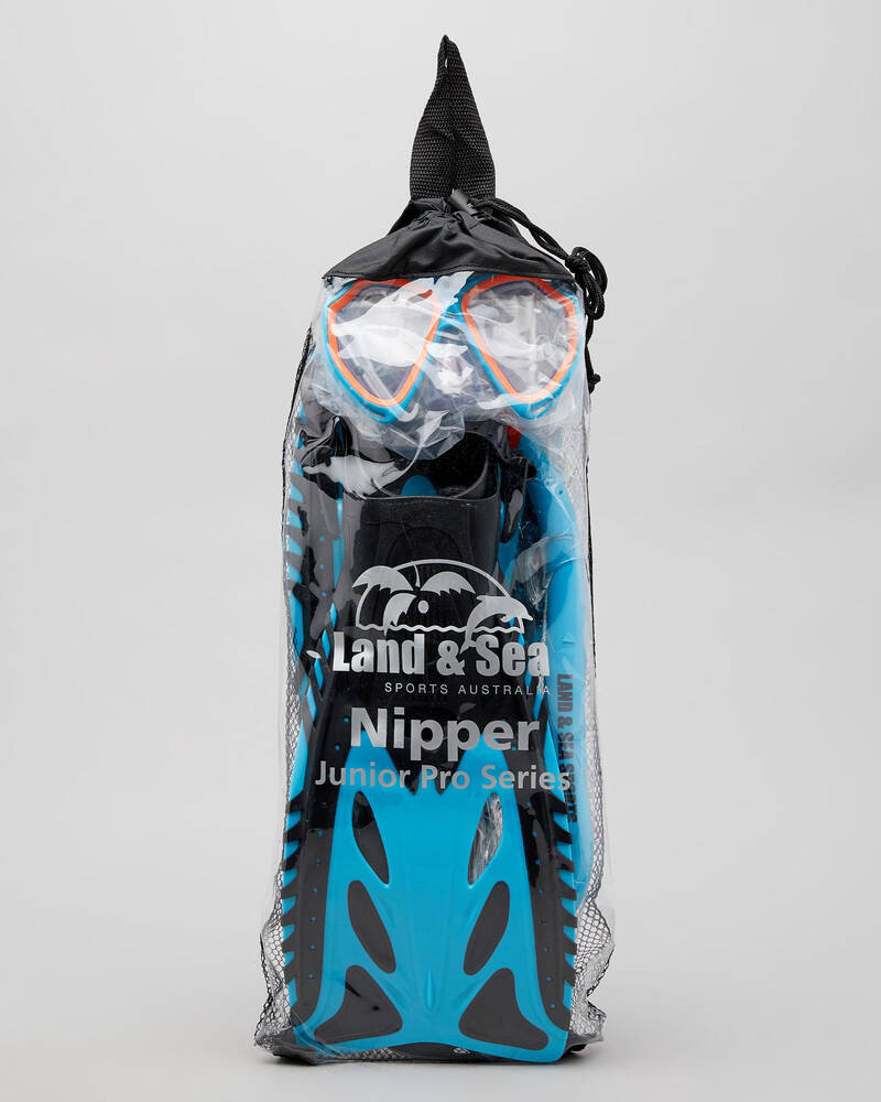 Land & Sea Sports Kids' Nipper Junior Snorkel & Fin Set for Unisex