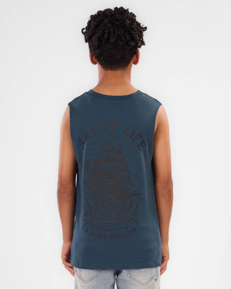 Salty Life Boys' Kraken's Hold Muscle Tank for Mens