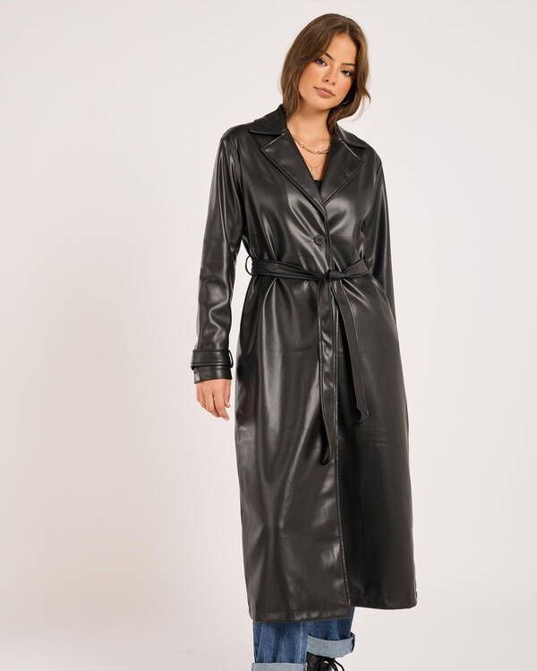 Ava And Ever Chaos Faux Leather Coat for Womens