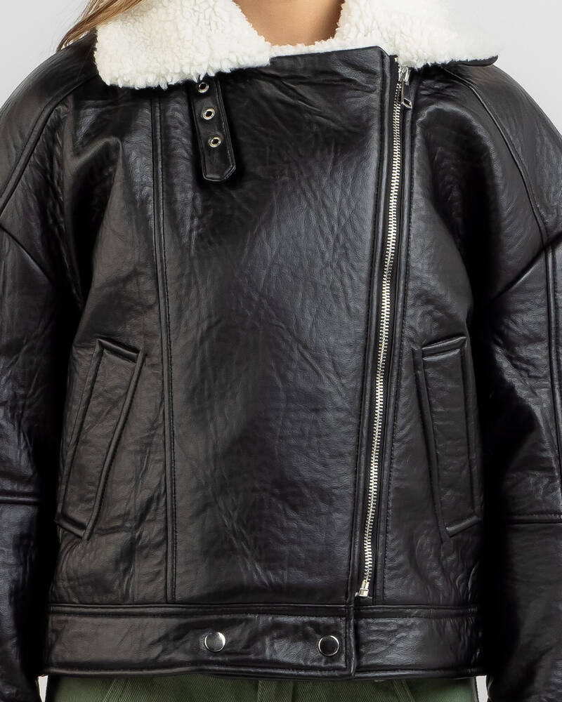 Ava And Ever Frenchy Faux Leather Jacket for Womens