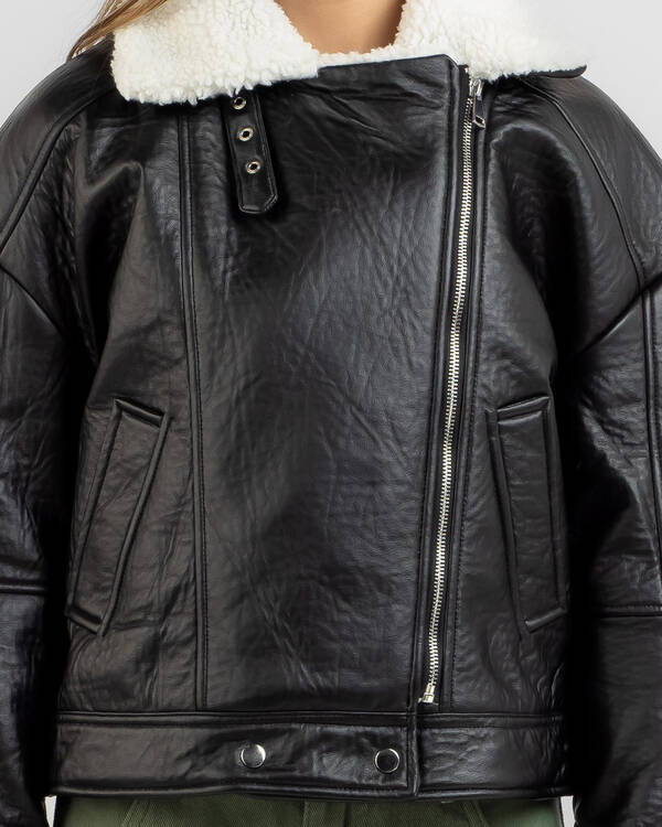 Ava And Ever Frenchy Faux Leather Jacket for Womens