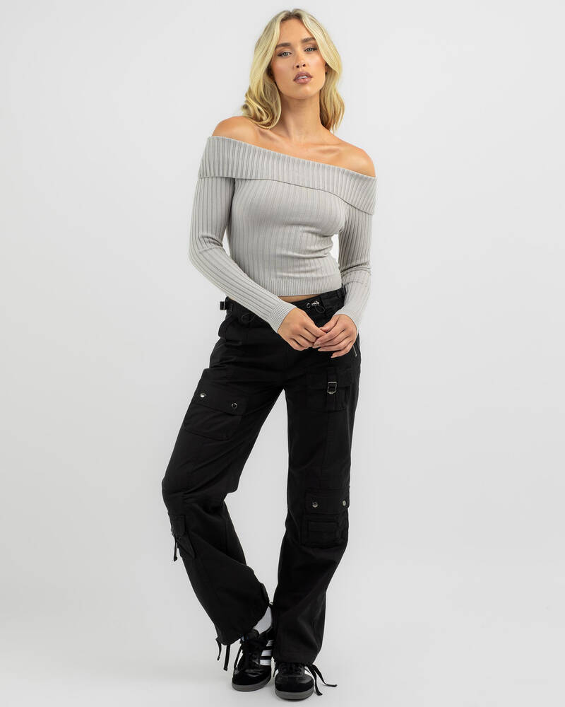 Ava And Ever Ari Off Shoulder Knit Top for Womens