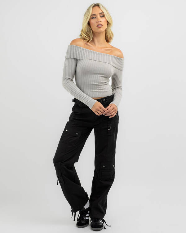 Ava And Ever Ari Off Shoulder Knit Top for Womens