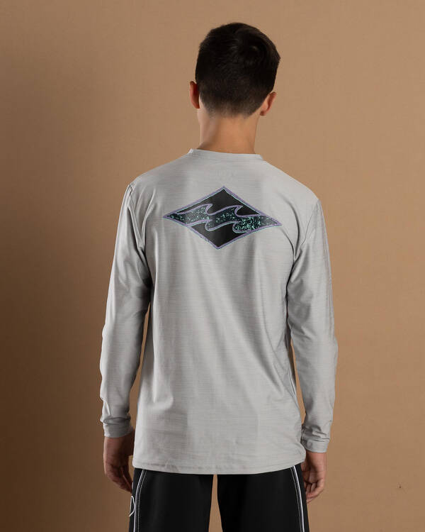 Billabong Boys' Diamond Shoreline Long Sleeve Rash Vest for Mens