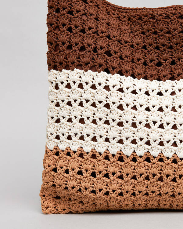 Mooloola Mocha Macrame Bag for Womens