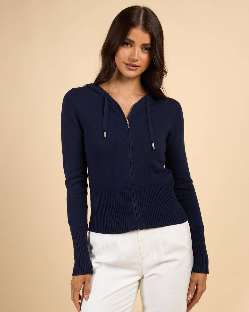 Ava And Ever Cora Hooded Zip Knit Jumper for Womens