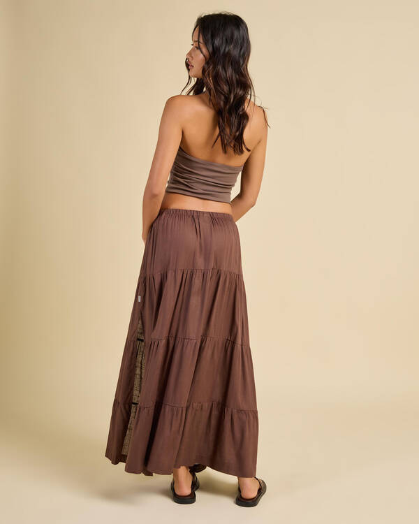 Rhythm Classic Tiered Maxi Skirt for Womens