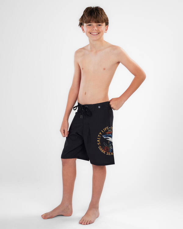 Salty Life Boys' Blue Hunter Board Shorts for Mens