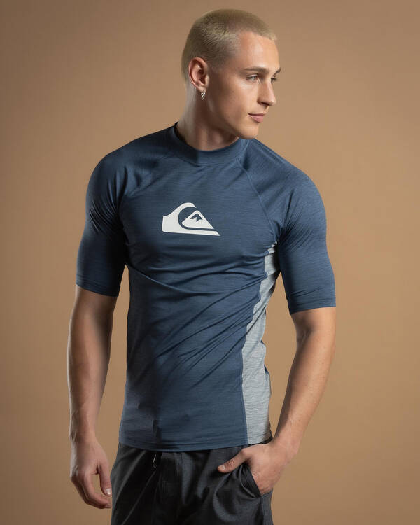 Quiksilver Everyday UPF50 Comp Short Sleeve Rash Vest for Mens