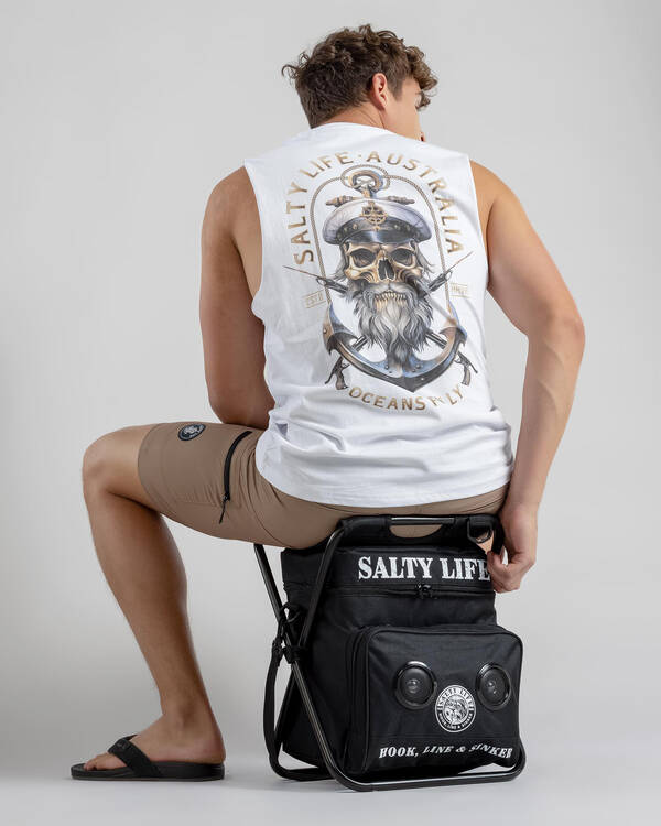 Salty Life Hooked Swivel Speaker Cooler Seat for Mens