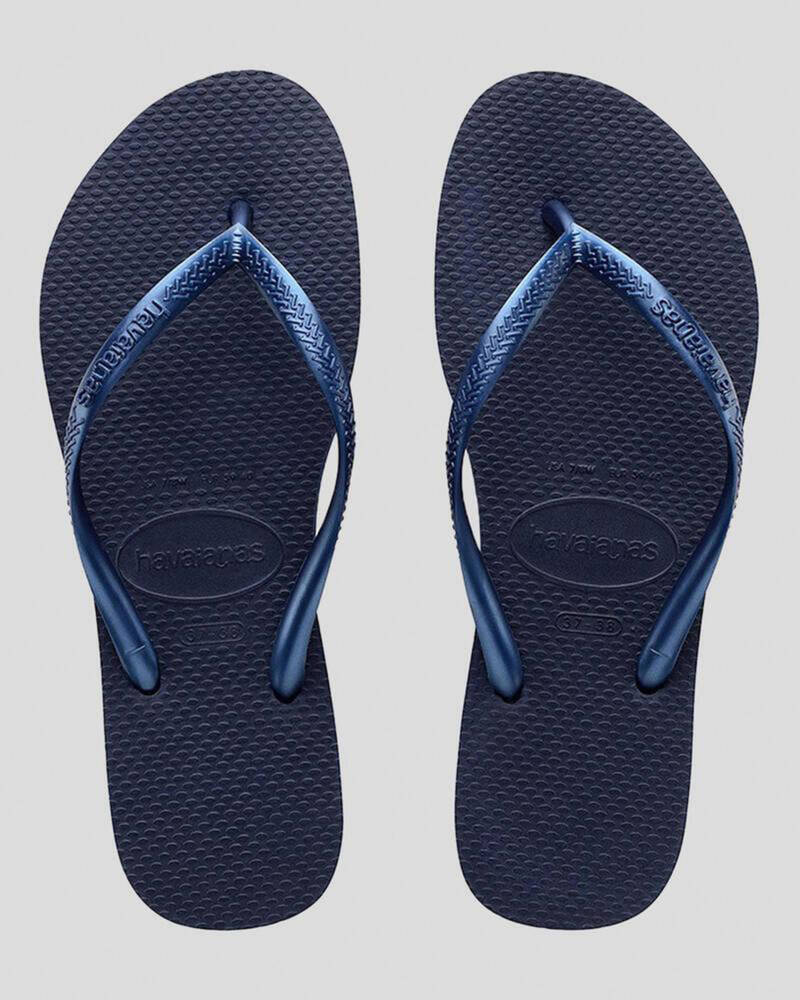 Havaianas Slim Metallic Navy Thong for Womens
