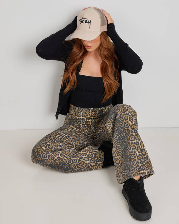 Stussy Stock Cord Trucker Cap for Womens