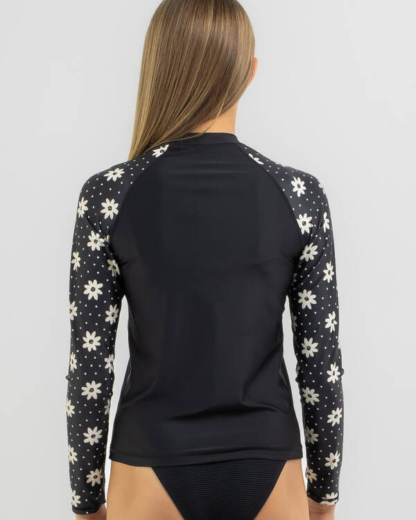 Billabong Girls' Flowers In The Sky Long Sleeve Rash Vest for Womens