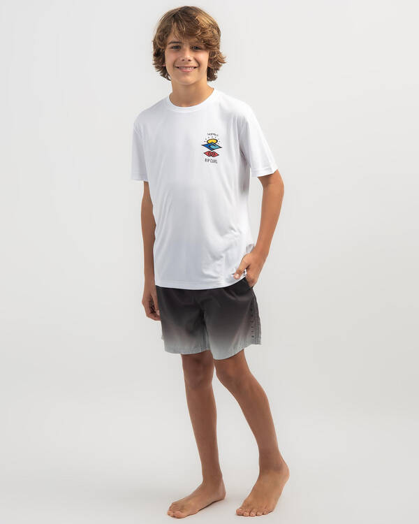 Rip Curl Boys' Icons Surflite Short Sleeve Rash Vest for Mens