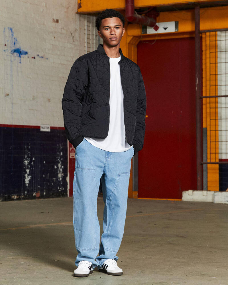 Stussy Quilted Nylon Zip Jacket for Mens