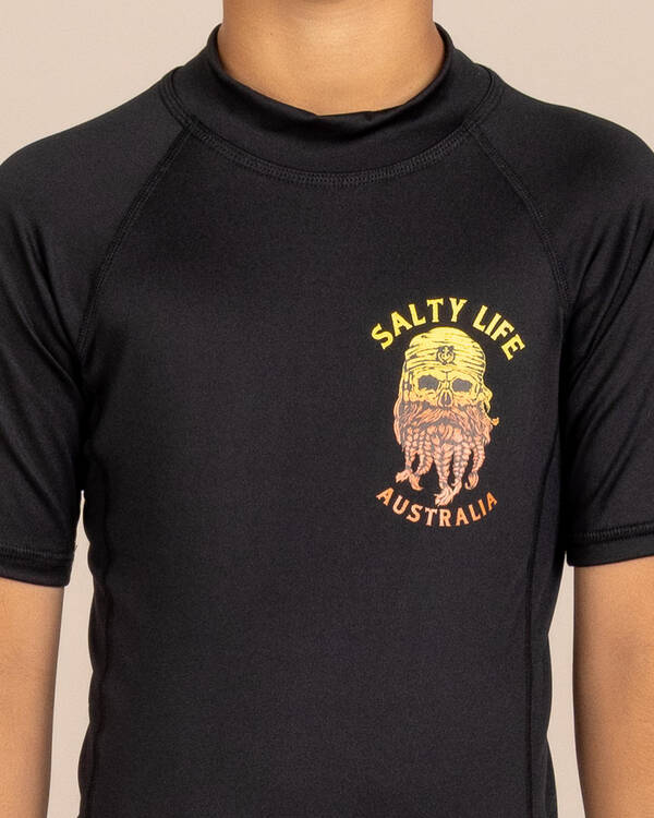 Salty Life Boys' Hollander Short Sleeve Rash Vest for Mens