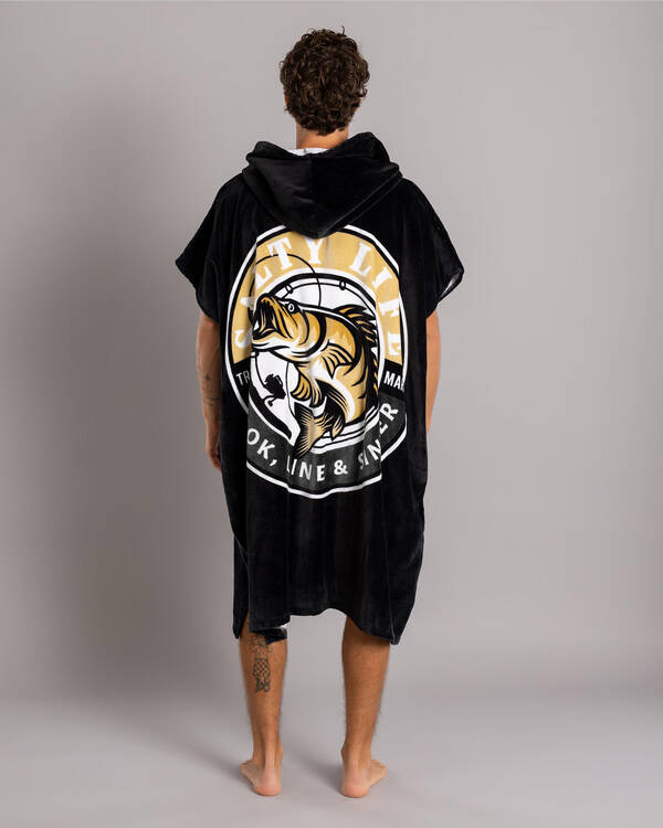 Salty Life Hooked V3 Hooded Towel for Mens