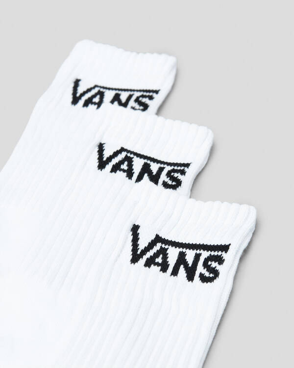 Vans Boys' Classic Crew Socks 3 Pack for Mens