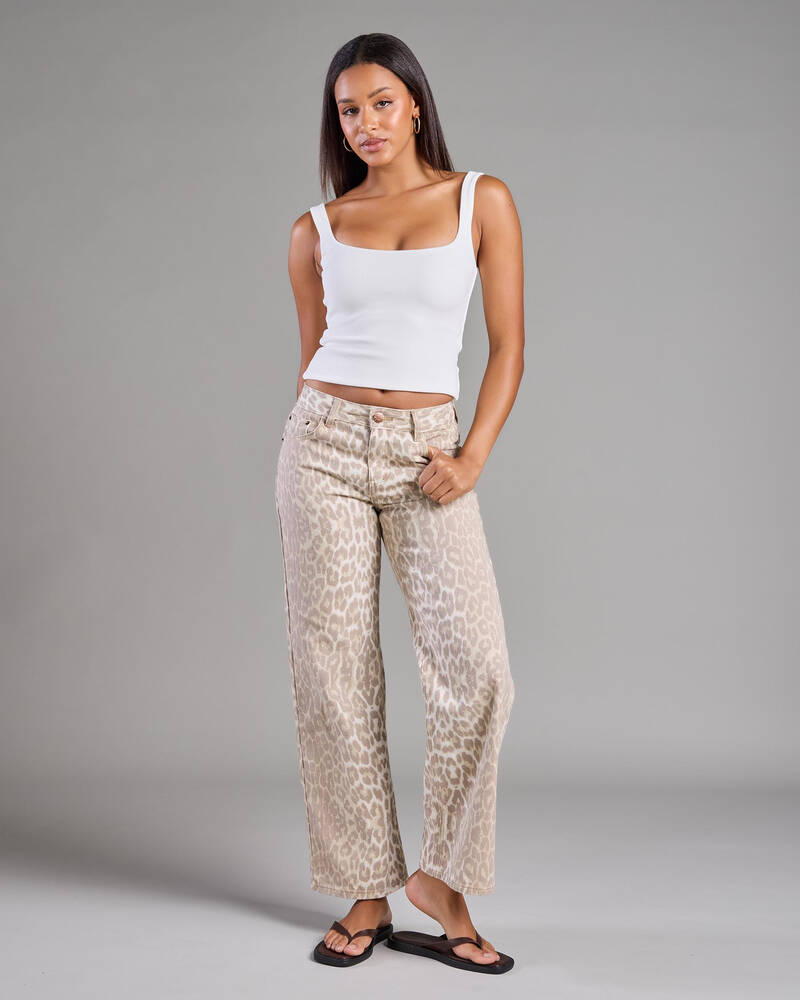 Mooloola Basic Square Neck Rib Tank Top for Womens
