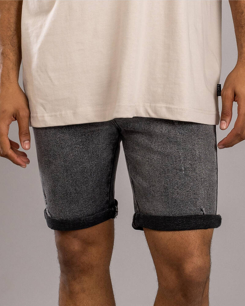 Lucid Madrid Denim Walk Shorts for Mens