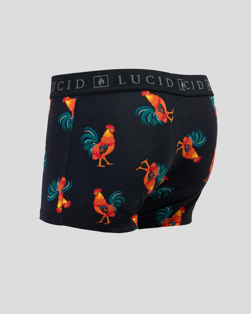 Lucid Rooster Fitted Boxer Shorts for Mens