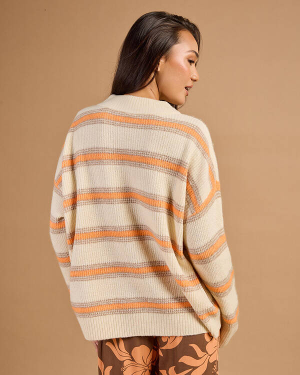 Roxy Little Dume Stripe Oversized Sweater for Womens