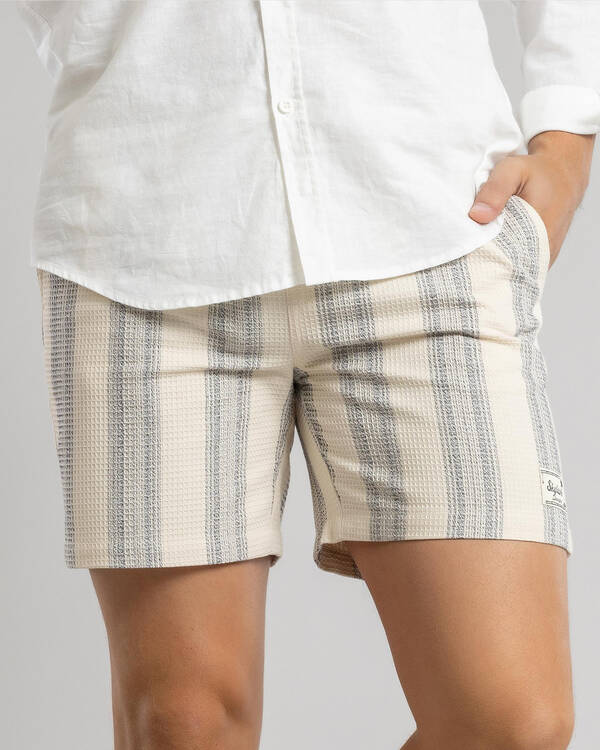 Skylark Waffle Elastic Waist Shorts for Mens