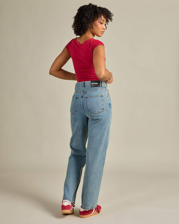 Dr Denim Echo High Straight Jeans for Womens