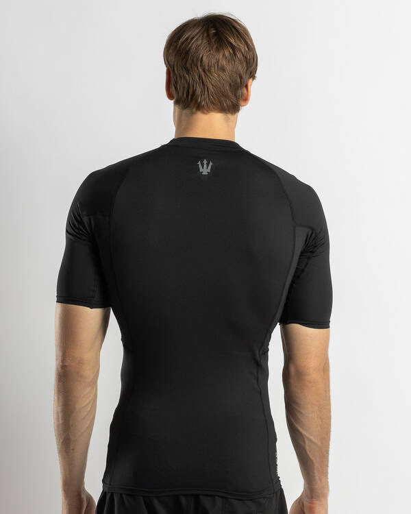 Far King Fitted Short Sleeve Rash Vest for Mens